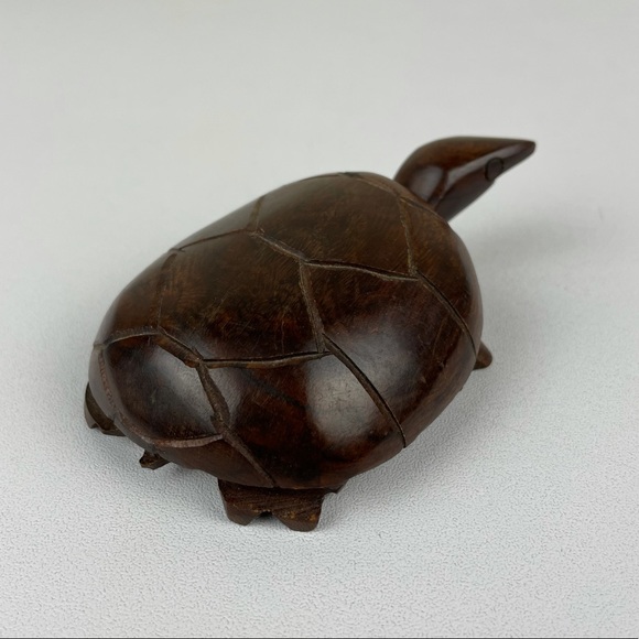 VTG Ironwood Hand Carved Turtle Tortoise Small Figurine Made in Mexico MCM Bohem - Picture 4 of 15